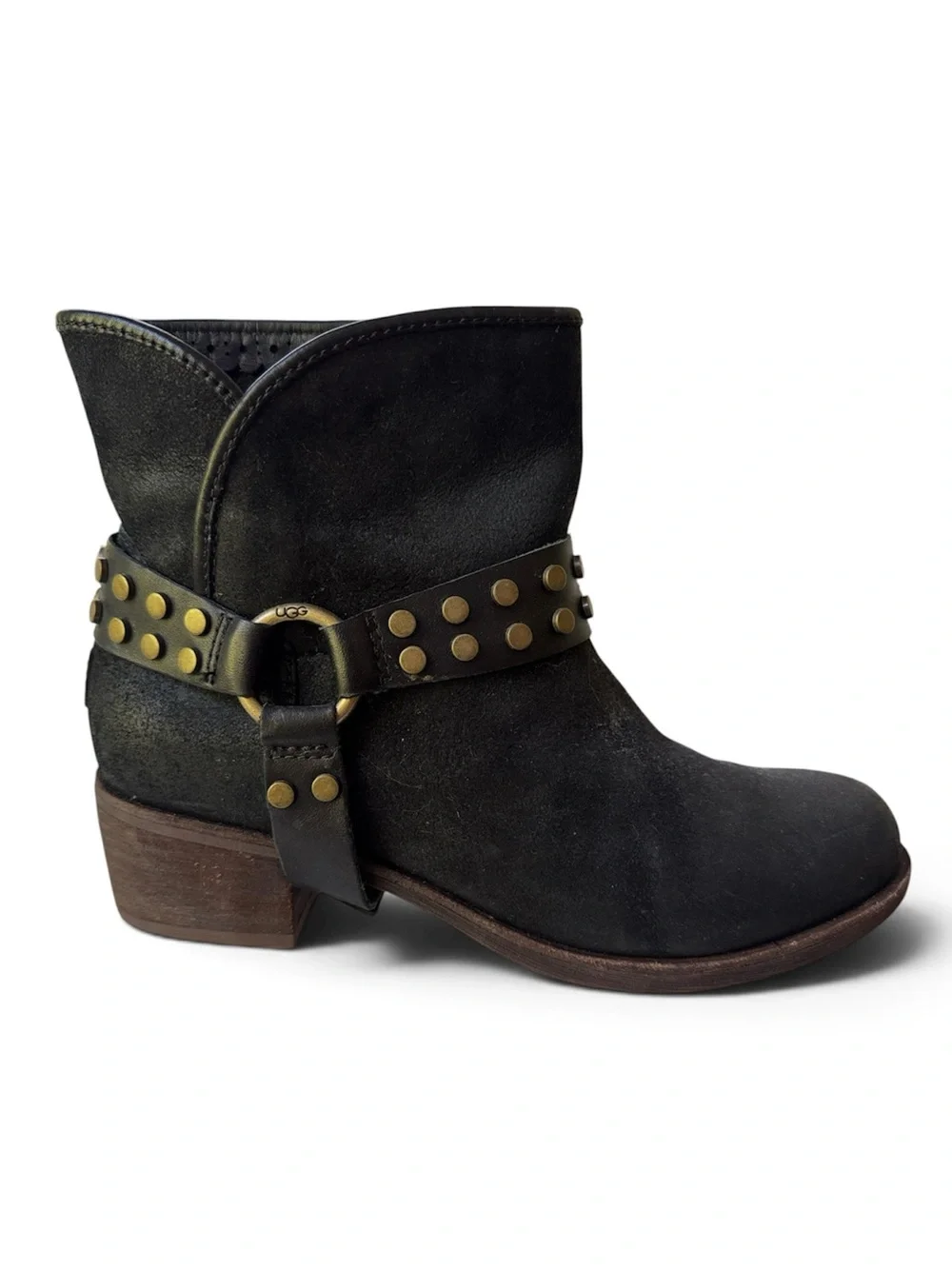Ugg Australia Darling Harness Black Ankle Boots; Size 7